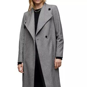 Riley Wrap Around Belted Long Line Coat, NWT's, Size 12 US